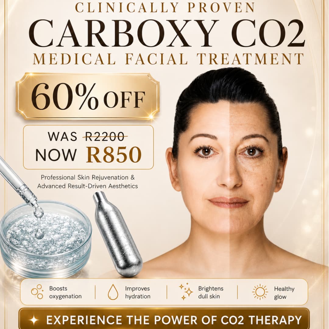 CARBOXY CO2 FACIAL TREATMENT - Now R850 from R2,200 (VOUCHER)